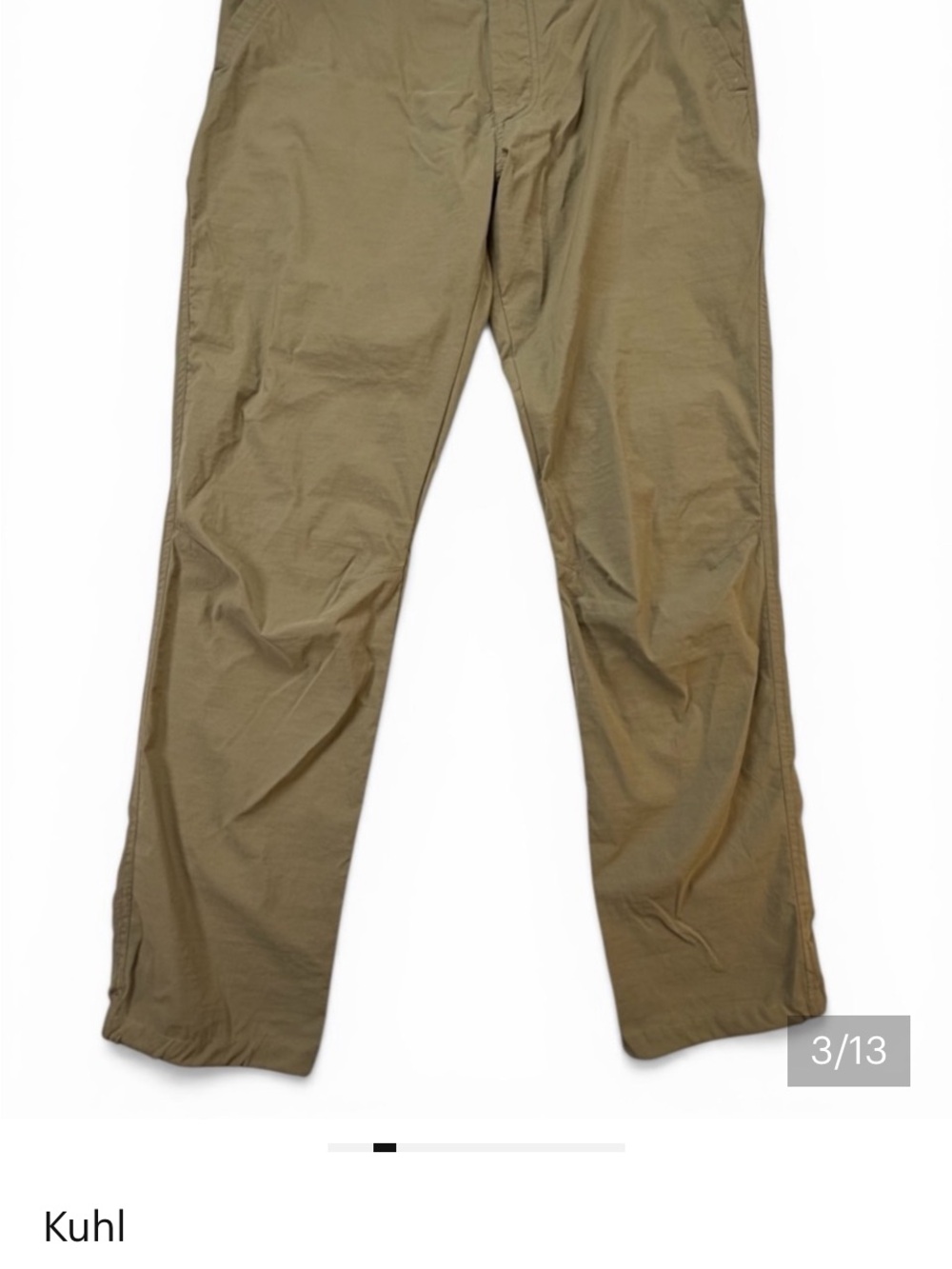 Kuhl Men’s Renegade Chino Hiking Pants Khaki Brown Size 38/34 - Picture 3 of 6